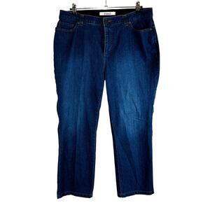Catherines Womans 16WP Jeans Stretch Comfort Waist Taper Secret Slimmer Synergy